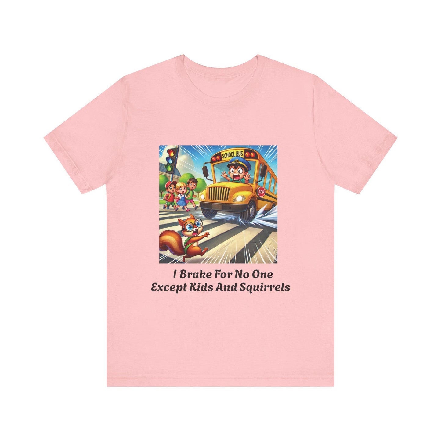 Funny School Bus Kids Squirrel Tee – Perfect Teacher Gift