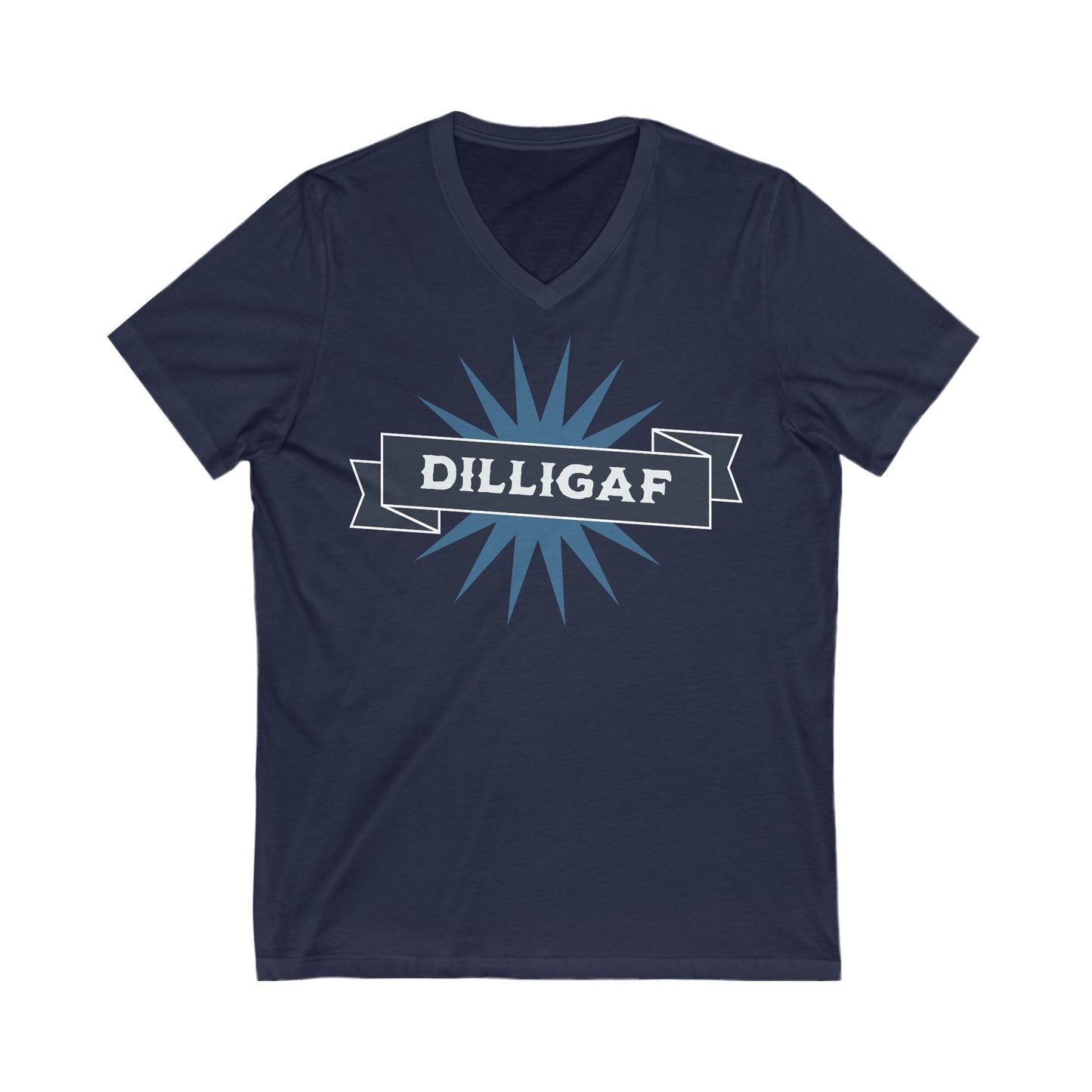 V-Neck Tee Saying Dilligaf