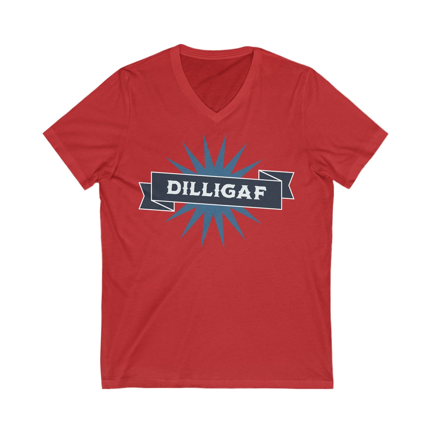 V-Neck Tee Saying Dilligaf