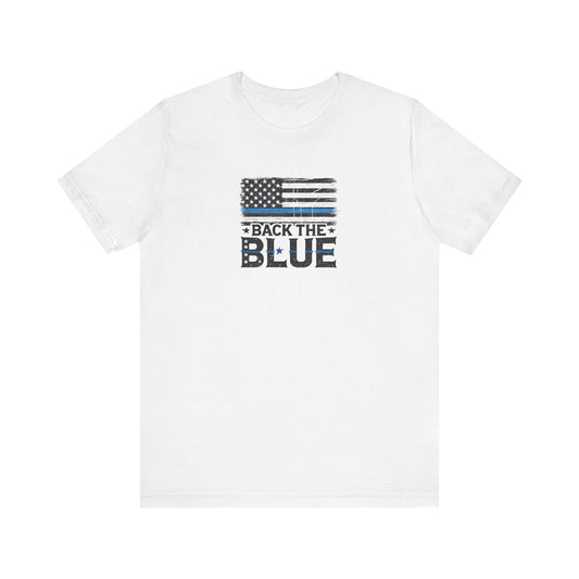 Back the Blue Unisex Short Sleeve Tee - Support Law Enforcement T-Shirt