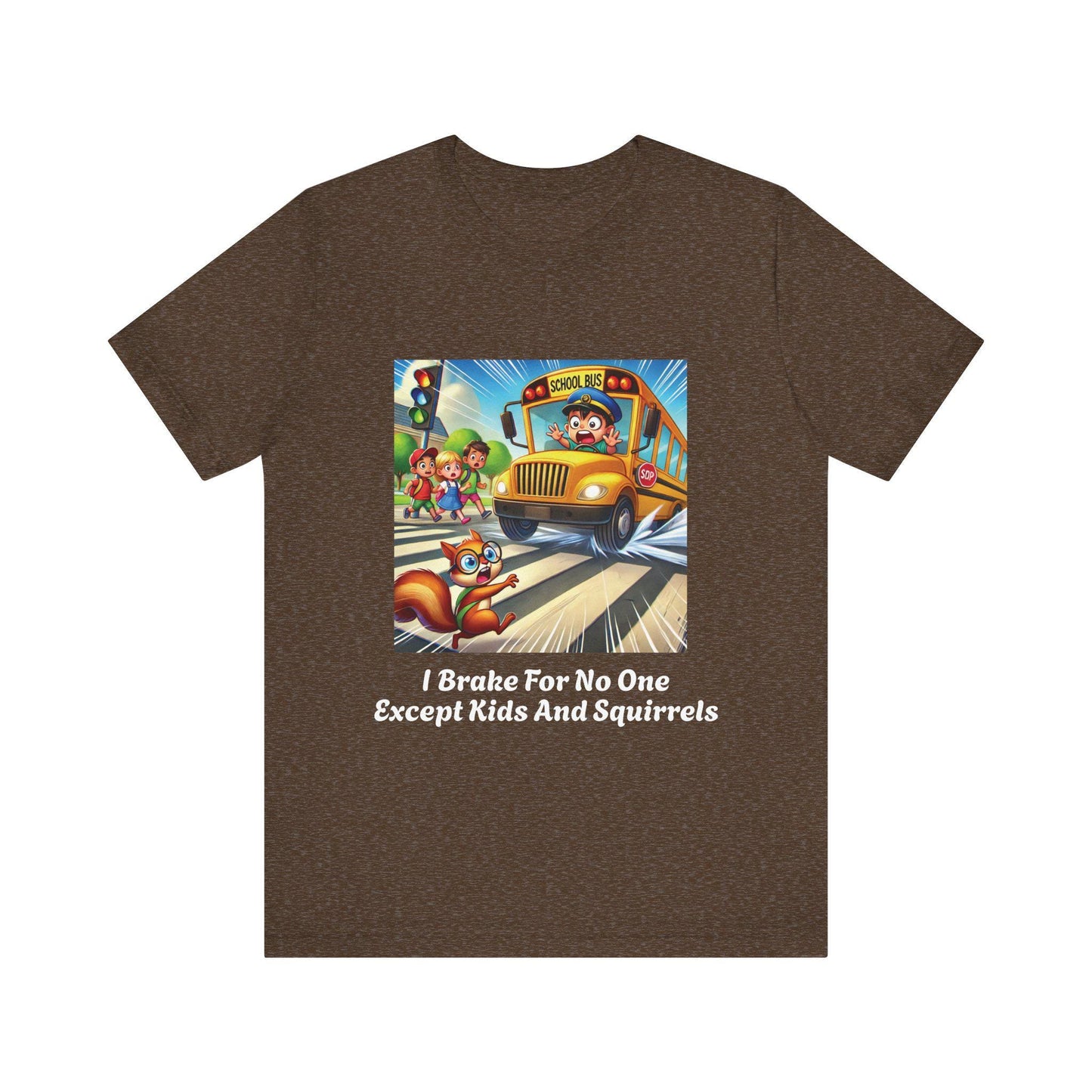 Funny School Bus Kids Squirrel Tee – Perfect Teacher Gift