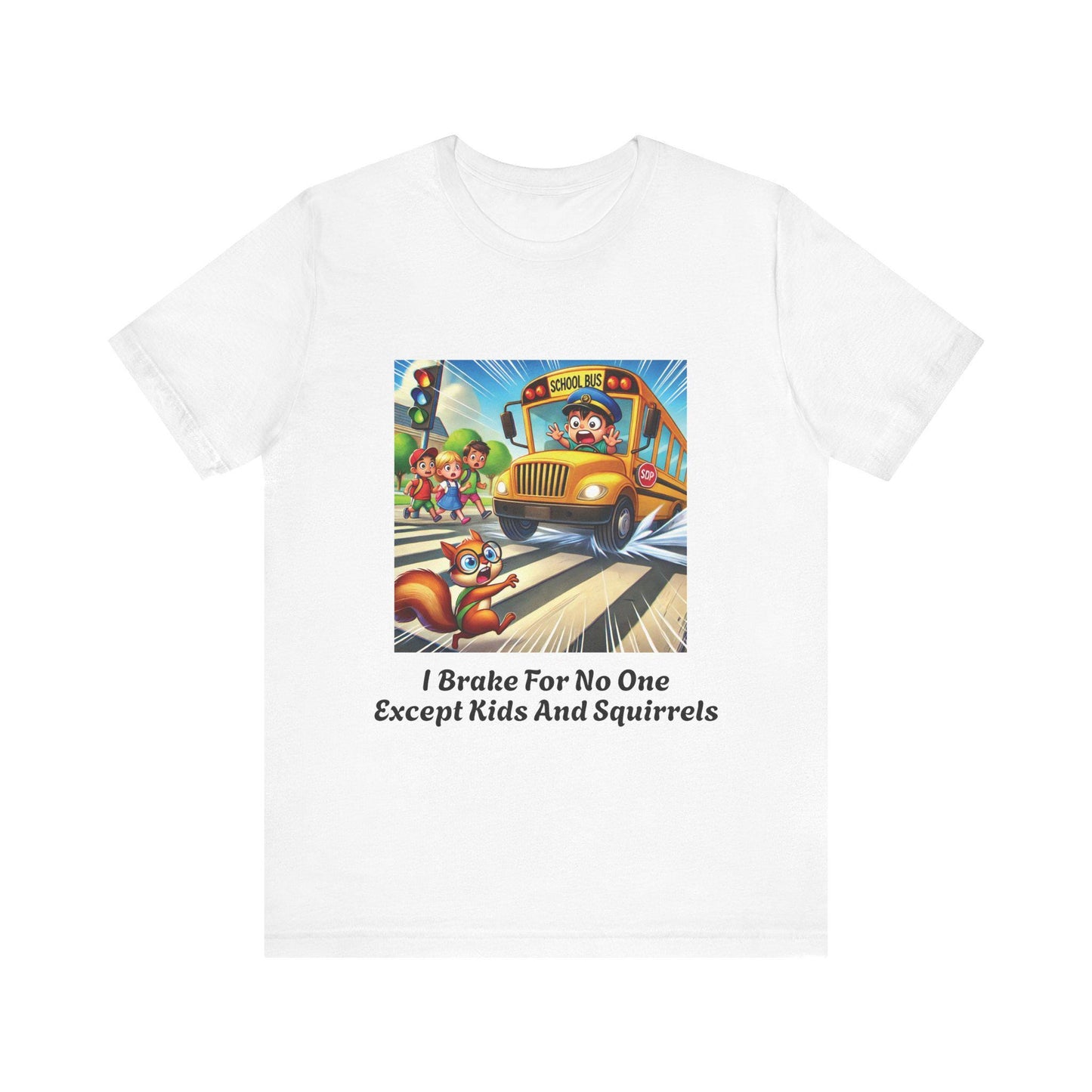 Funny School Bus Kids Squirrel Tee – Perfect Teacher Gift